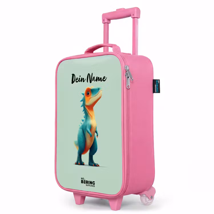 Kinderkoffer Rosa - Dino - Tier - Grün - Orange — 8