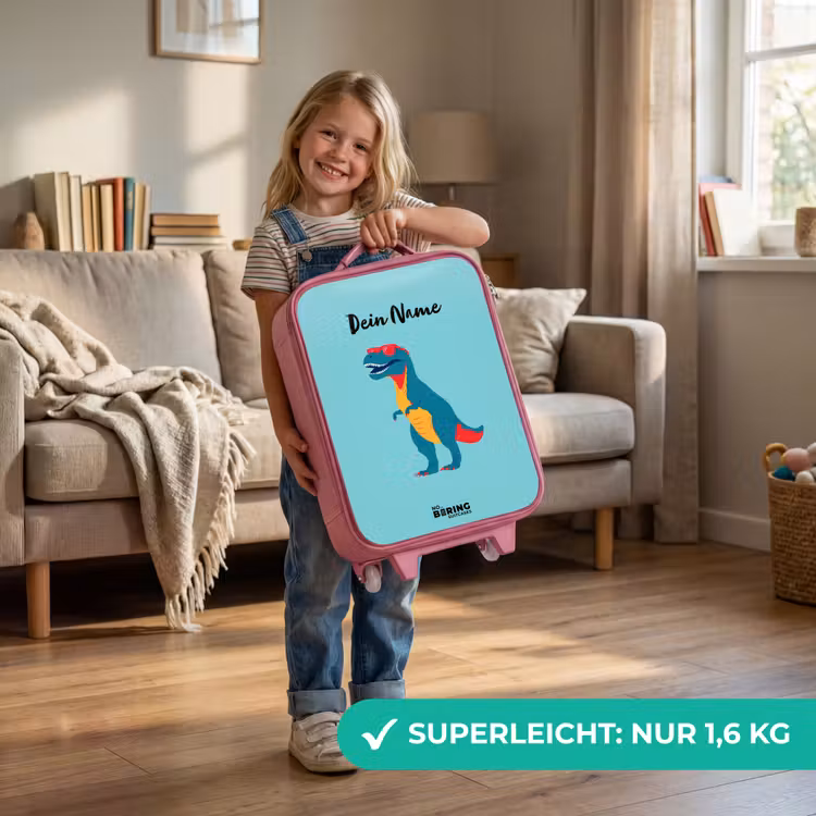 Kinderkoffer Rosa - Dino - Tier - Sonnenbrille — 3