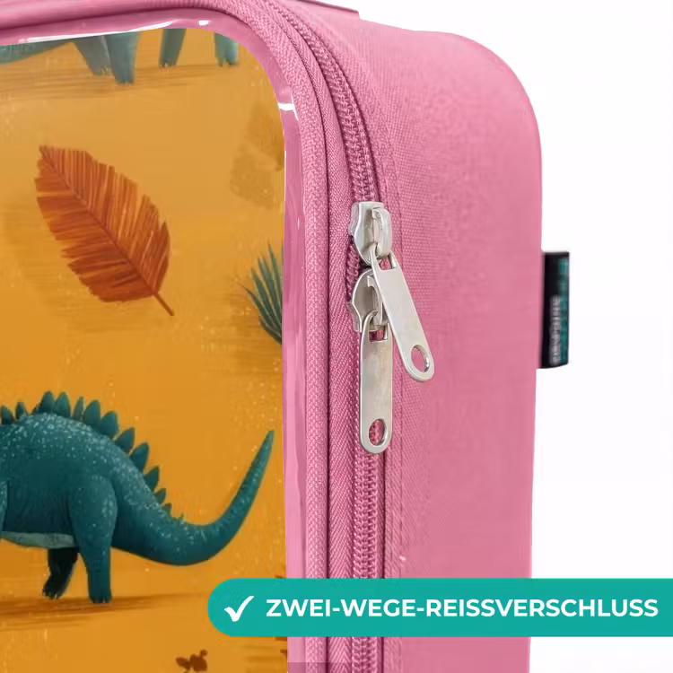 Kinderkoffer Rosa - Dino - Tiere - Muster — 5
