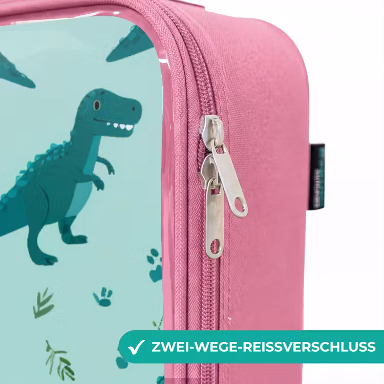 Kinderkoffer Rosa - Dinos - Muster - Grün — 5