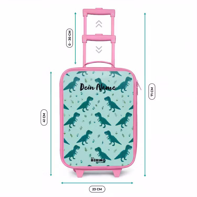 Kinderkoffer Rosa - Dinos - Muster - Grün — 7