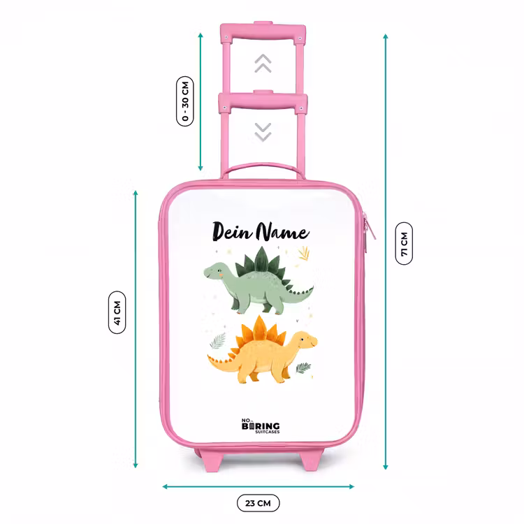 Kinderkoffer Rosa - Dinos - Tiere - Grün - Orange — 7