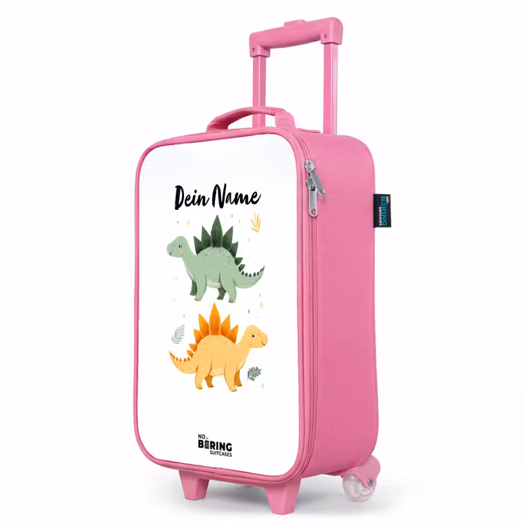 Kinderkoffer Rosa - Dinos - Tiere - Grün - Orange — 8