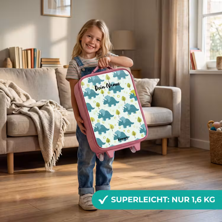 Kinderkoffer Rosa - Dinosaurier - Muster - Natur — 3