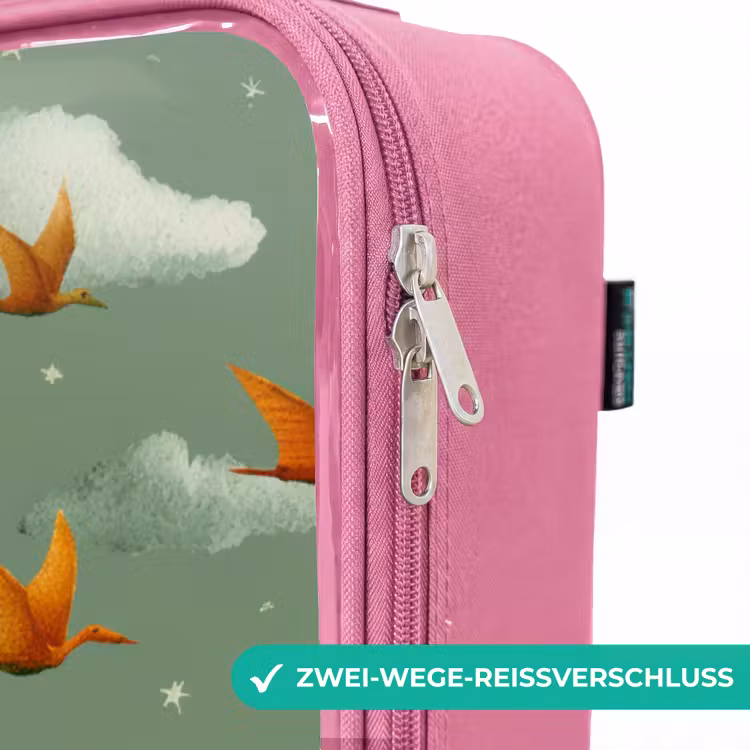 Kinderkoffer Rosa - Muster - Dino - Flugsaurier — 5