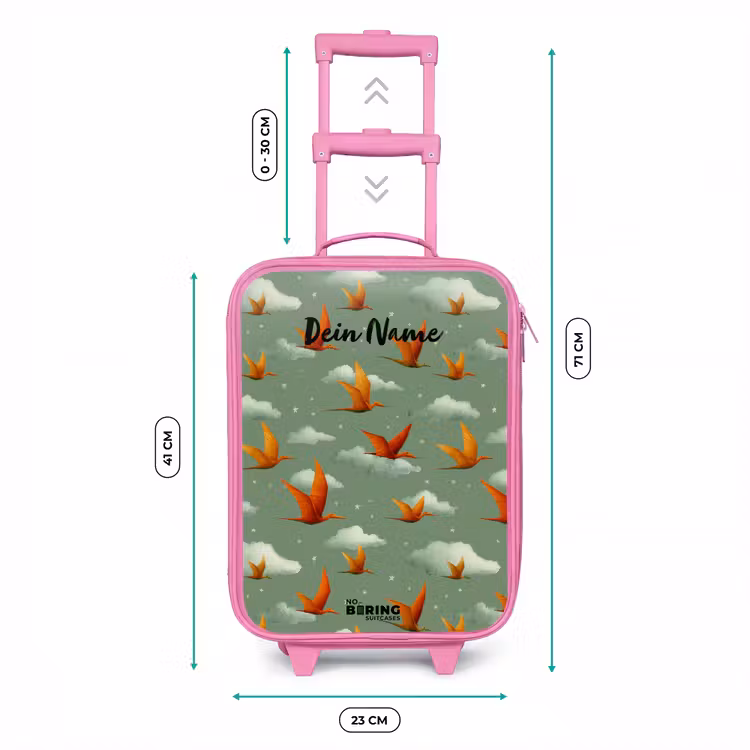 Kinderkoffer Rosa - Muster - Dino - Flugsaurier — 7