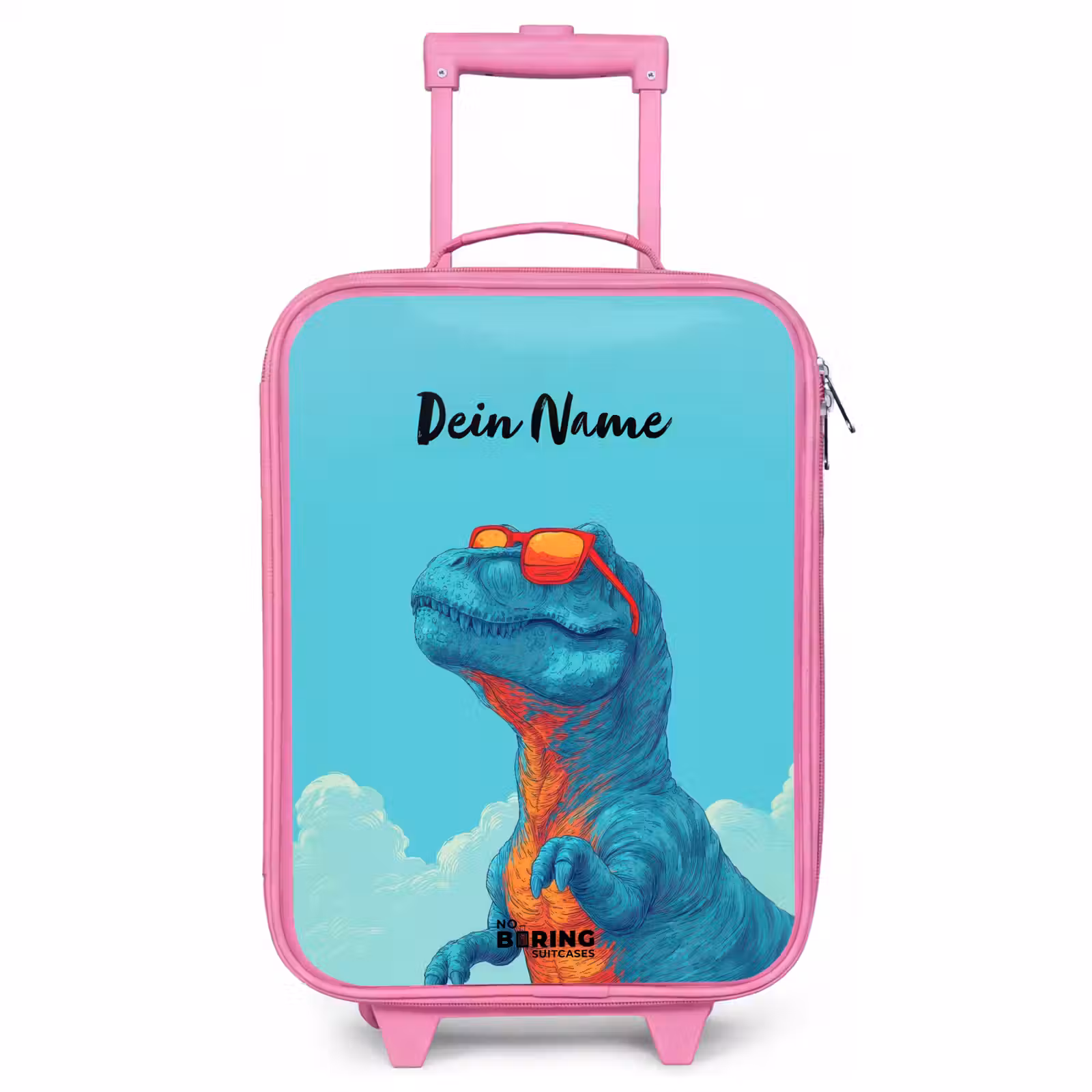 Kinderkoffer Rosa - Dino - Sonnenbrille - Blau — 1