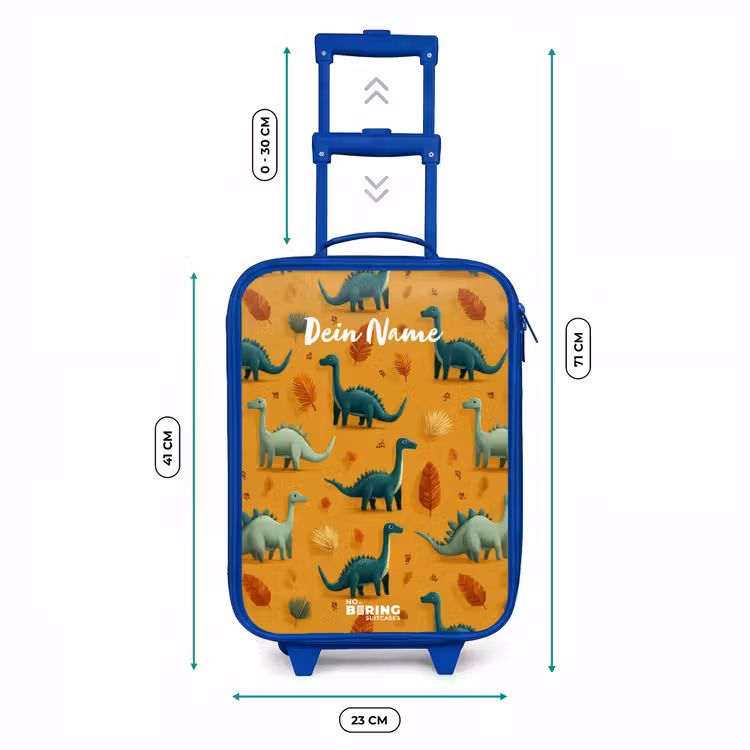 Kinderkoffer Blau - Dino - Tiere - Muster — 7