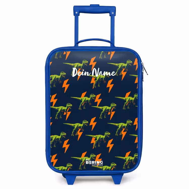 Kinderkoffer Blau - Dinos - Blitze - Tiere - Blau — 1