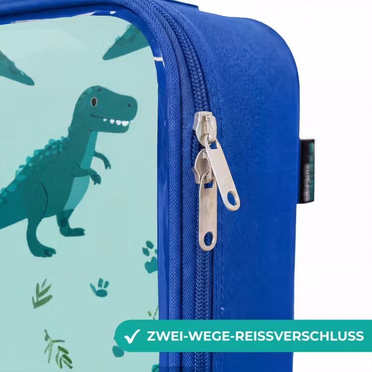Kinderkoffer Blau - Dinos - Muster - Grün — 5