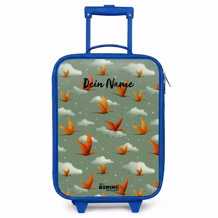Kinderkoffer Blau - Muster - Dino - Flugsaurier — 1