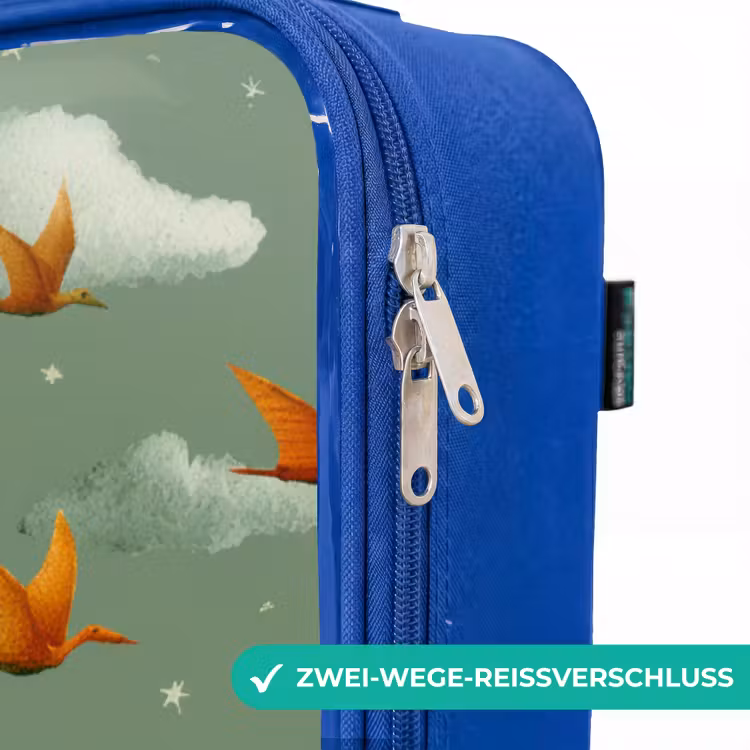 Kinderkoffer Blau - Muster - Dino - Flugsaurier — 5