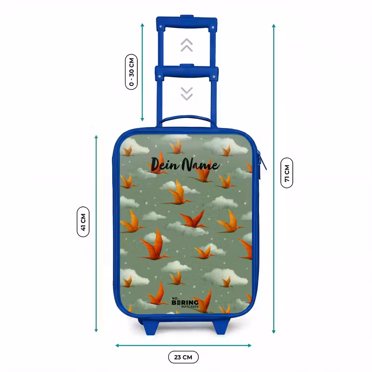 Kinderkoffer Blau - Muster - Dino - Flugsaurier — 7