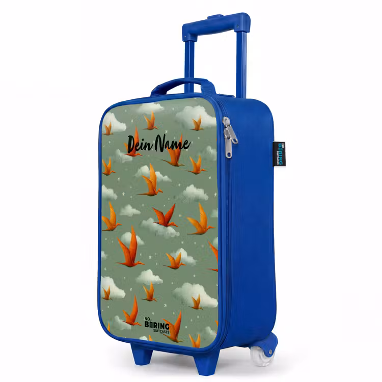 Kinderkoffer Blau - Muster - Dino - Flugsaurier — 8