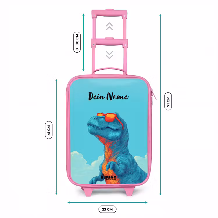 Kinderkoffer Rosa - Dino - Sonnenbrille - Blau — 7