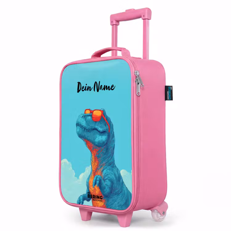 Kinderkoffer Rosa - Dino - Sonnenbrille - Blau — 8