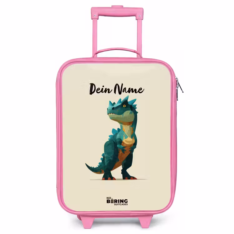 Kinderkoffer Rosa - Dino - Tier - Grün — 1