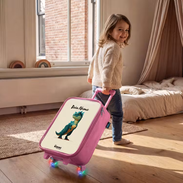 Kinderkoffer Rosa - Dino - Tier - Grün — 2
