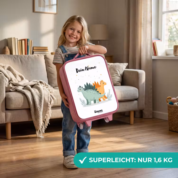 Kinderkoffer Rosa - Dinos - Tiere - Sterne — 3
