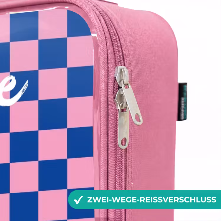 Kinderkoffer Rosa mit Name - Blöcke - Blau - Rosa — 5