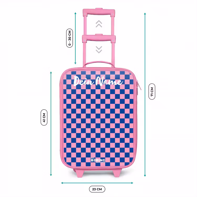 Kinderkoffer Rosa mit Name - Blöcke - Blau - Rosa — 7