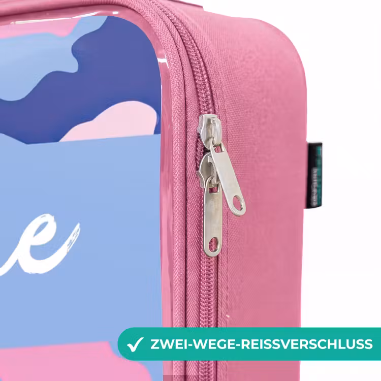 Kinderkoffer Rosa mit Name - Tarnfarben - Rosa - Blau — 5