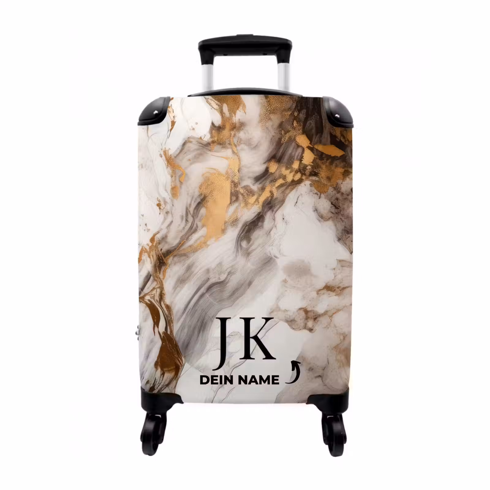 Koffer mit Name - Marmor gold und weiß — 1