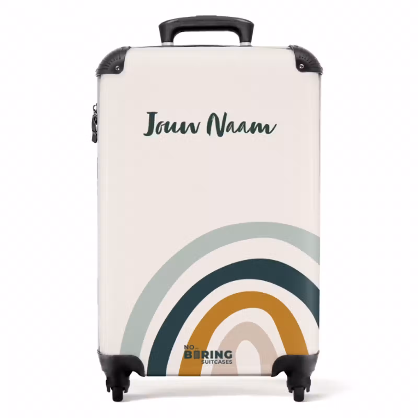 Koffer mit Name - Rauer Regenbogen Aqua — 1