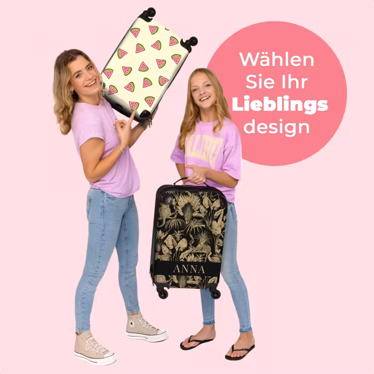 Koffer mit Name - Luxuriöses tropisches Muster — 4