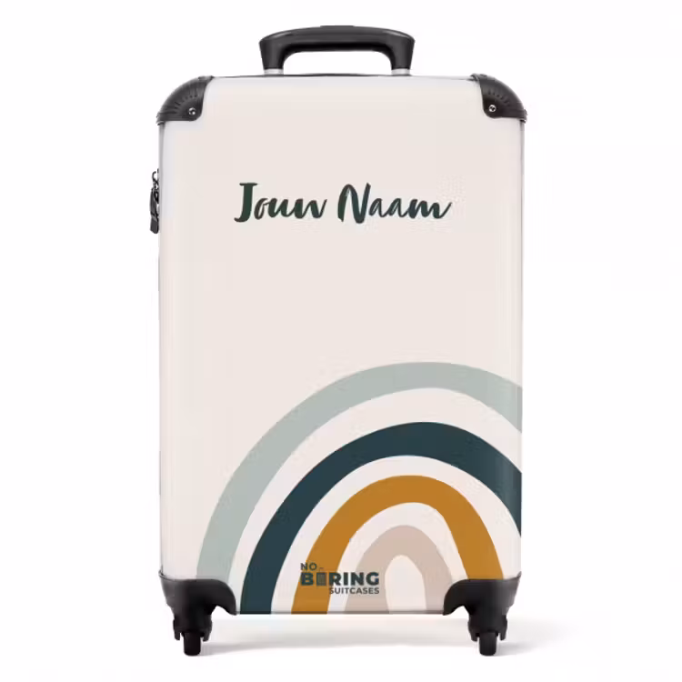Koffer mit Name - Rauer Regenbogen Aqua — 1