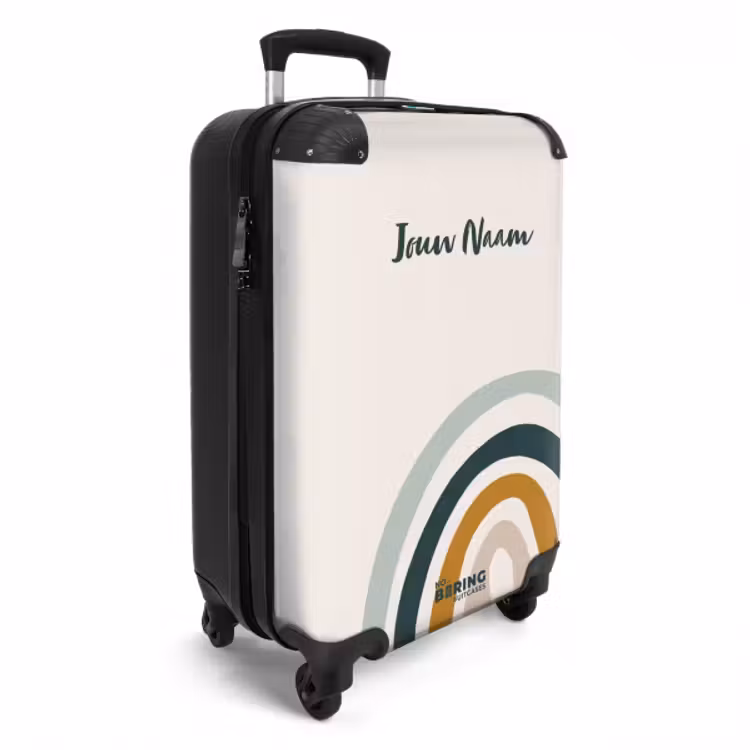 Koffer mit Name - Rauer Regenbogen Aqua — 2
