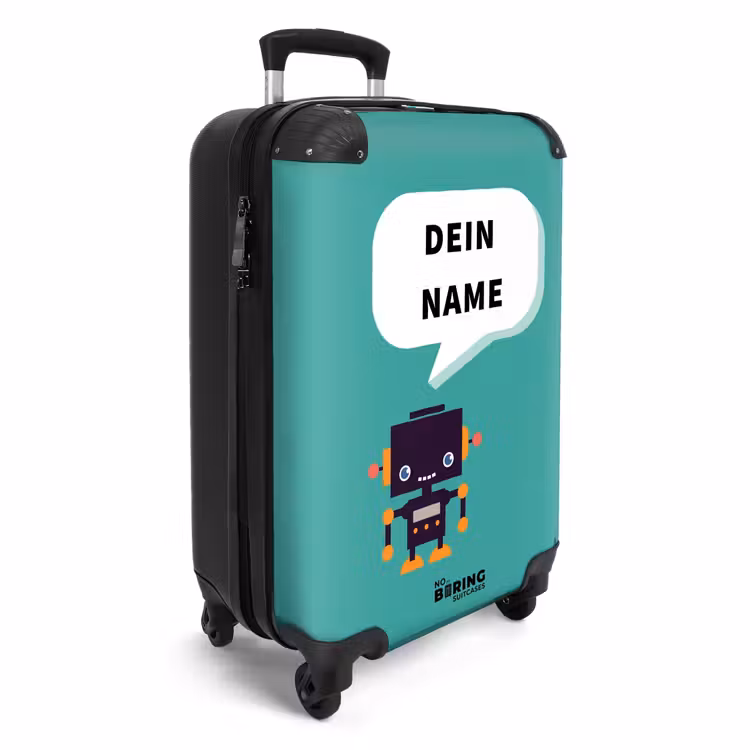Koffer mit Name - Redender Roboter Grün — 2