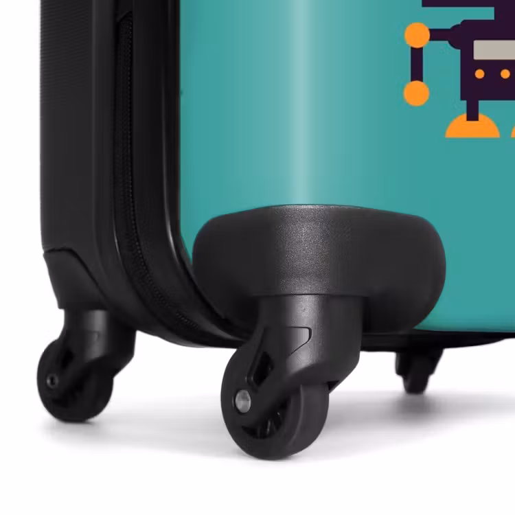 Koffer mit Name - Redender Roboter Grün — 6