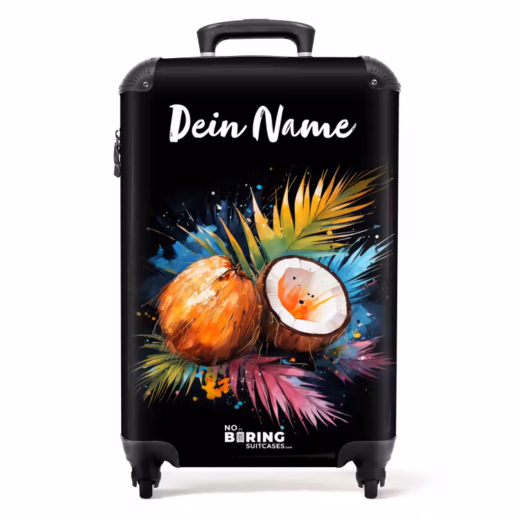 Koffer mit Name - Kokosnuss-Farbspritzer — 1