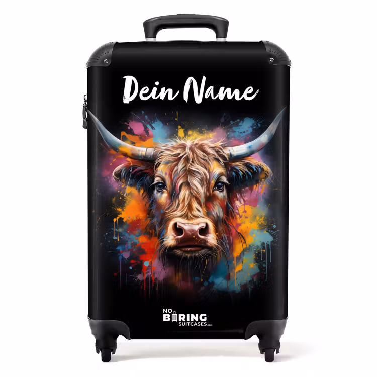 Koffer mit Name - Künstlerische Kuh — 1