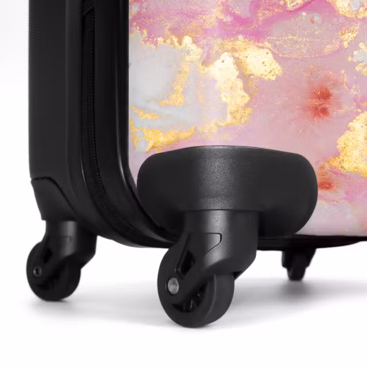 Koffer mit Name - Rosa Marmor mit Gold — 5