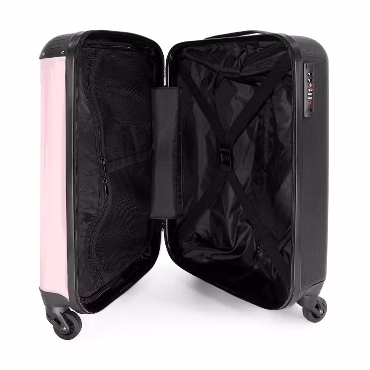 Koffer mit Name - Rosafarbener Rollerflamingo — 3