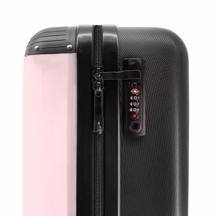 Koffer mit Name - Rosafarbener Rollerflamingo — 4