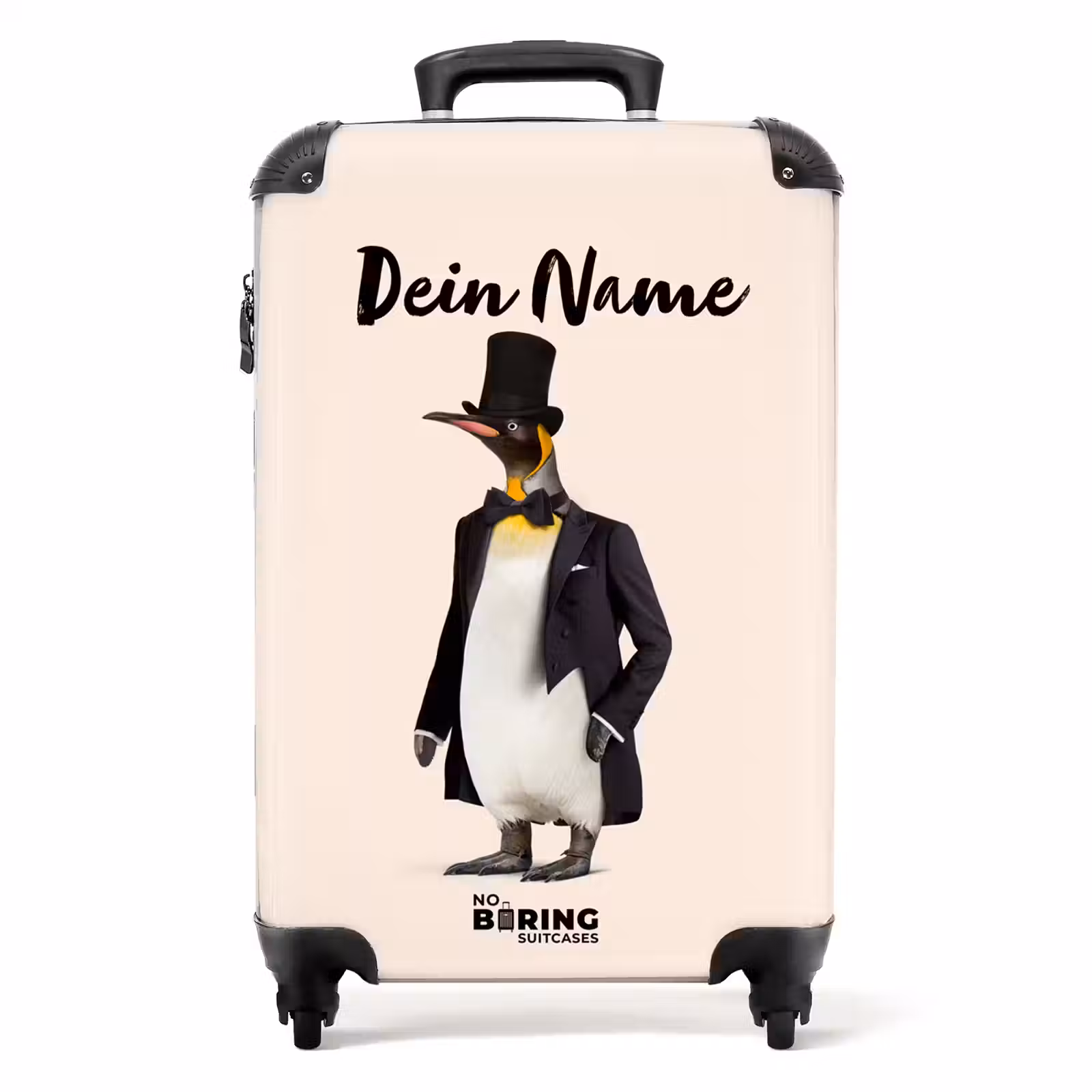 Koffer mit Name - Pinguin im Anzug — 1