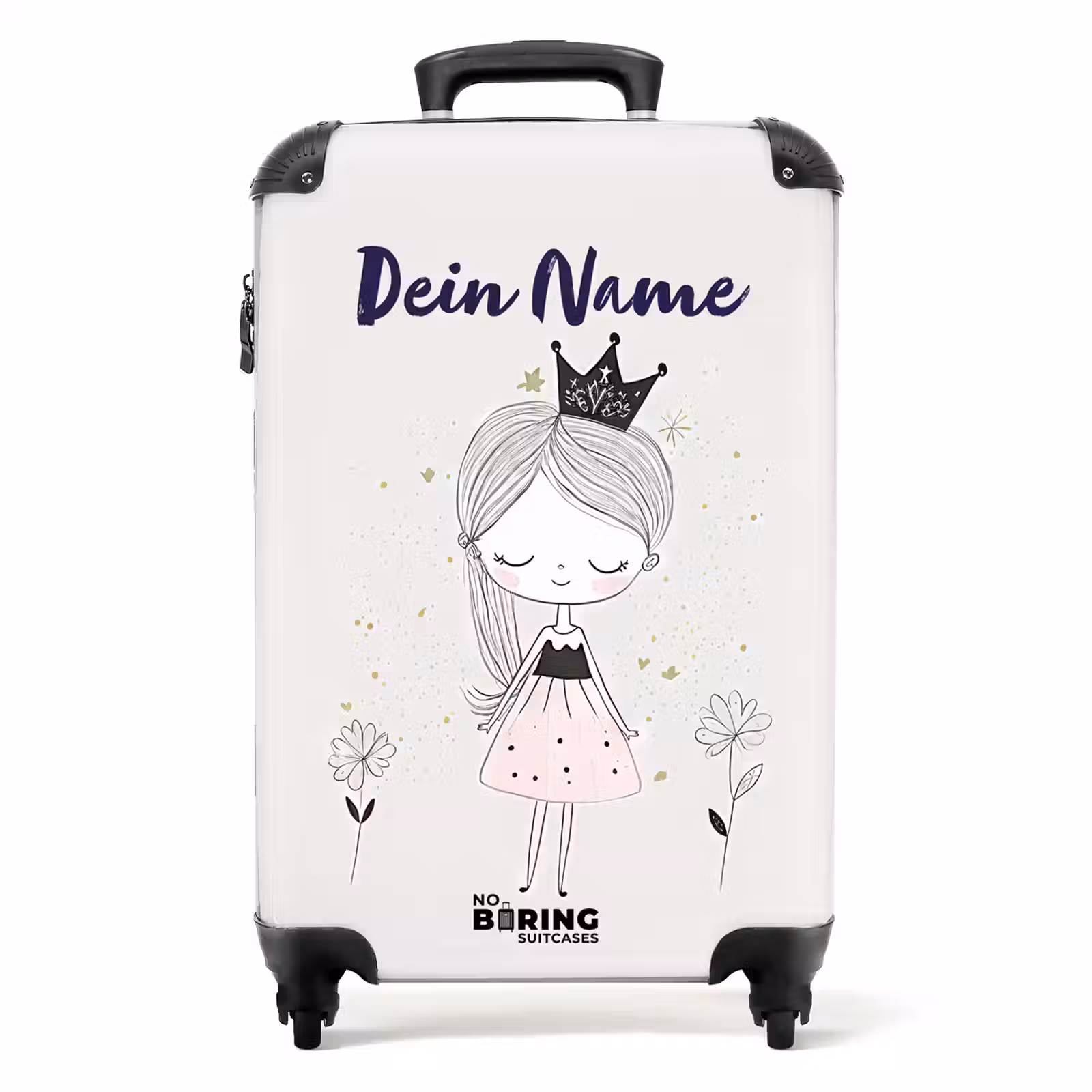 Koffer mit Name - Prinzessin mit schwarzem Kleid — 1