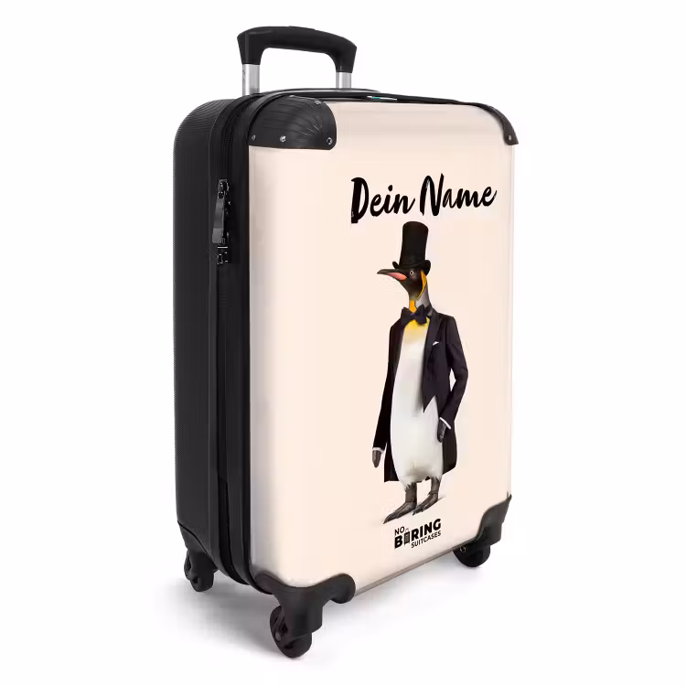 Koffer mit Name - Pinguin im Anzug — 2