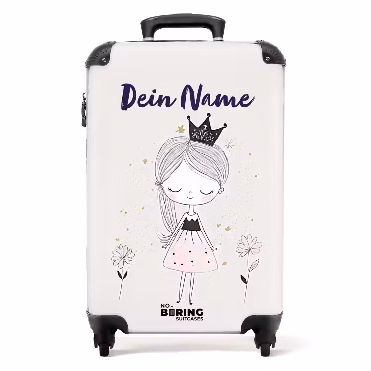 Koffer mit Name - Prinzessin mit schwarzem Kleid — 1