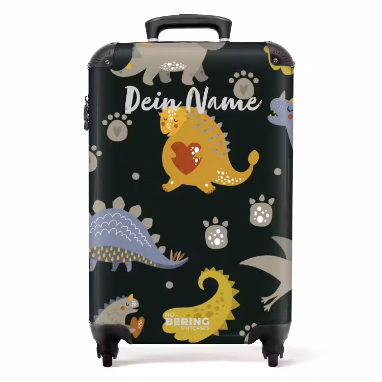 Koffer mit Name - Liebevoller Dinosaurier — 1