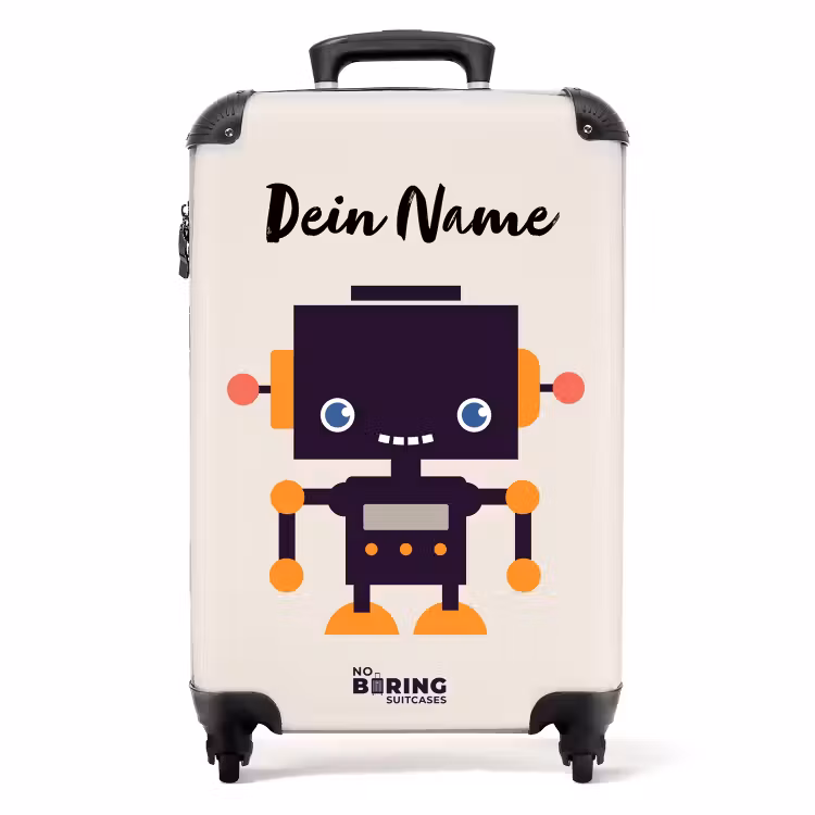 Koffer mit Name - Lila Pixel — 1