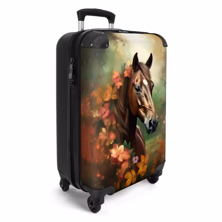 Koffer - Koffer - Pferd - Blumen - Natur - Tiere - Wald - Orange — 2