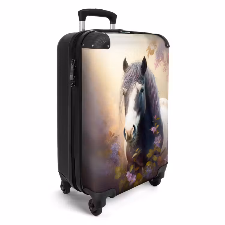 Koffer - Koffer - Pferd - Natur - Tiere - Blumen - Lila — 2