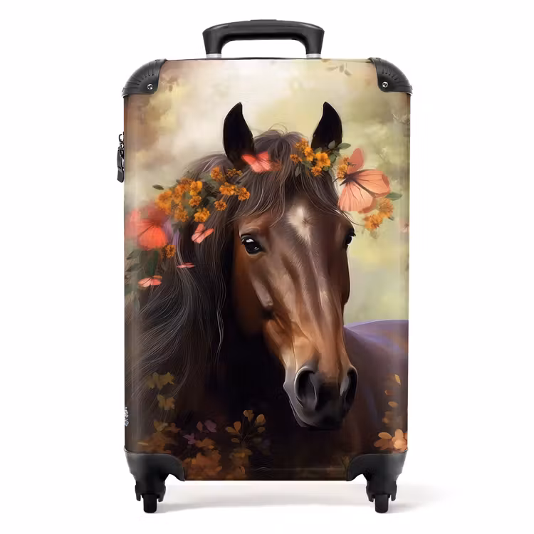 Koffer - Koffer - Pferd - Tiere - Blumen - Wald - Schmetterling — 1