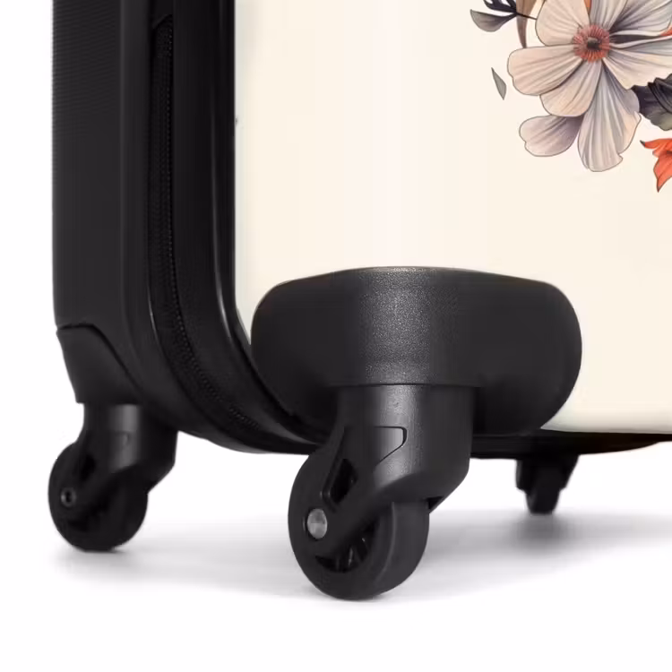Koffer - Kopf eines weißen Pferdes, umgeben von Blumen und Schmetterlingen — 6