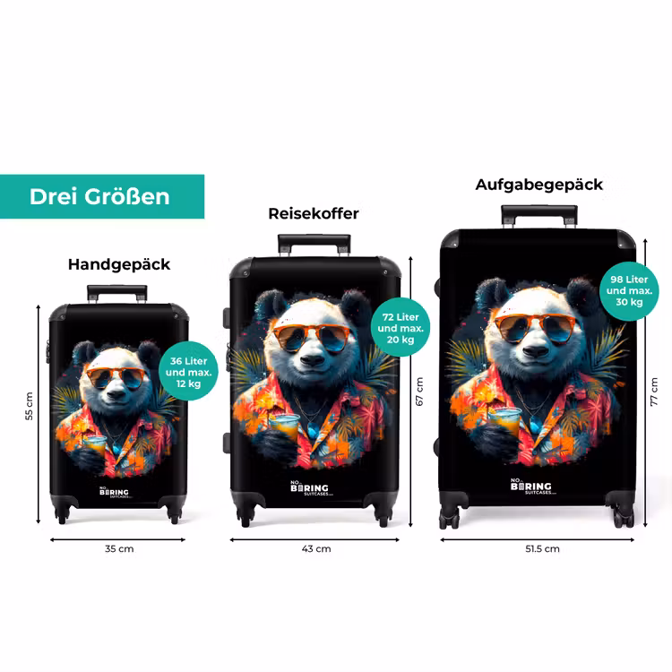 Koffer - Panda als tropische Straßenkunst — 3