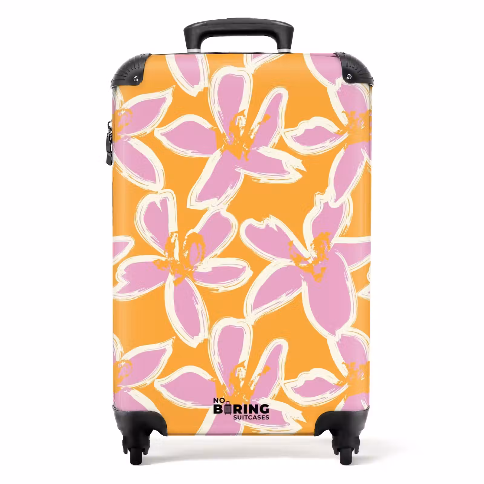 Koffer - Pastellfarbene Blumen - Rosa mit Orange — 1
